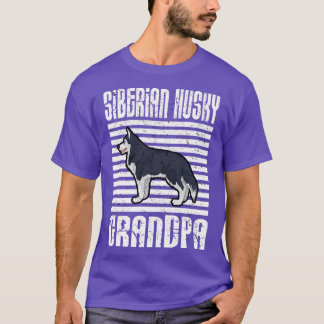 Camiseta Vovô Siberiano Husky Dogs Orgulhosos