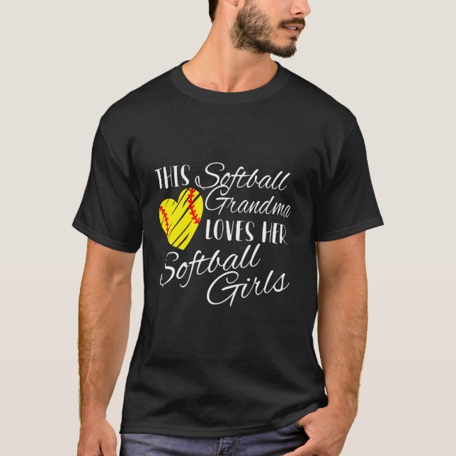 Camiseta Vovó Softball ama Seu Softball (Frente)