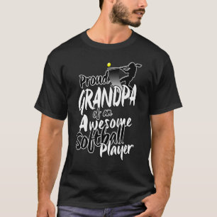 Camiseta Vovô Softball Orgulhoso Para Homens Avós D