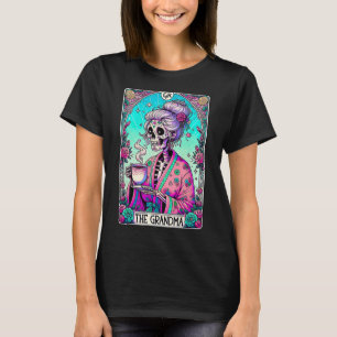 Camiseta Vovó Tarot Card Skeleton Dia de as mães Witch