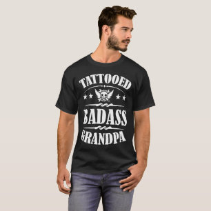 CAMISETA VOVÔ TATTOOED DE BADASS, TATTOOED, BADASS,