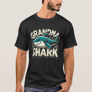 Camiseta Vovó Tubarão Tubarão Engraçado Família Combinante
