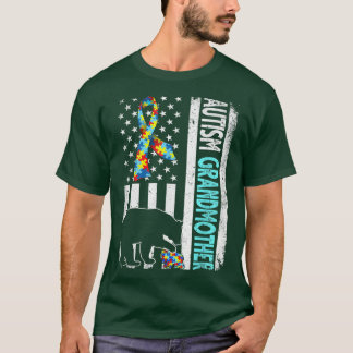 Camiseta Vovó Ursa A, Uma Vovó Que Sofre Bandeira Americana