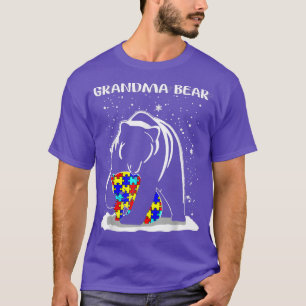 Camiseta Vovó Ursa Autismo Sensibilização Vovó Mãe Mulheres