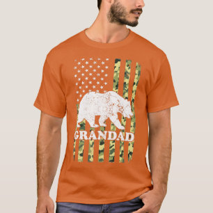 Camiseta Vovô Urso Camuflagem de Caminho Camuflagem Estados