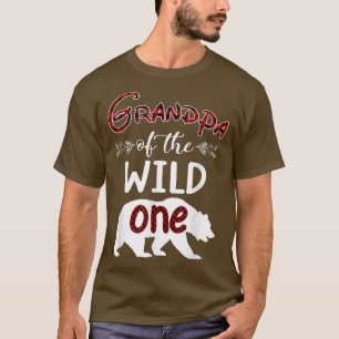 Camiseta Vovô Urso Da Xadrez Vermelha Selvagem Engraçado 1r