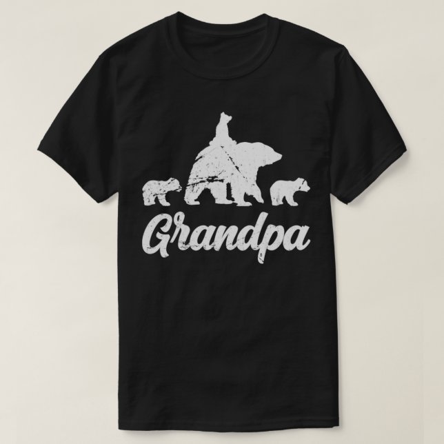 Camiseta Vovô Urso Engraçado Dia de os pais Dada Avô Pu (Frente do Design)