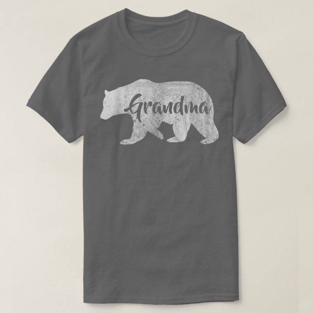 Camiseta Vovó Urso Exterior Tee para Gran (Frente do Design)