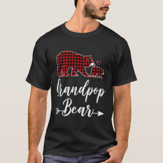 Camiseta Vovô Urso Natal Pajama Xadrez Vermelha Corresponde
