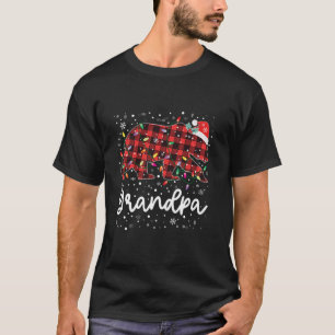 Camiseta Vovô Urso Vermelho Xadrez Natal Pajama Feliz Natal