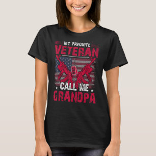 Camiseta Vovô Veterano Tag Usa Flag aposentado