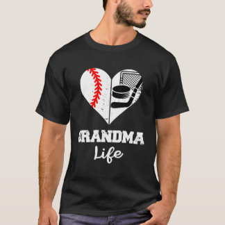 Camiseta Vovó Vida Ele Beisebol Vovó De Hóquei