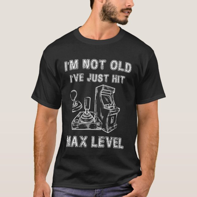 Camiseta Vovô Vintage Games de Nível Máx. (Frente)