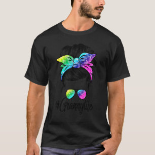 Camiseta Vovó Viva Cabelo Mensageiro Tie Dye Mulheres Mãe