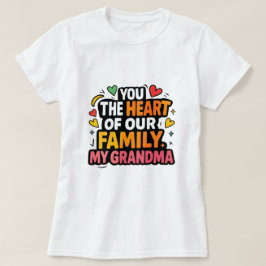 Camiseta Vovó: você é o coração da família