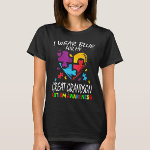 Camiseta Vovó Vovô Azul Para Meu Excelente Avô Autismo