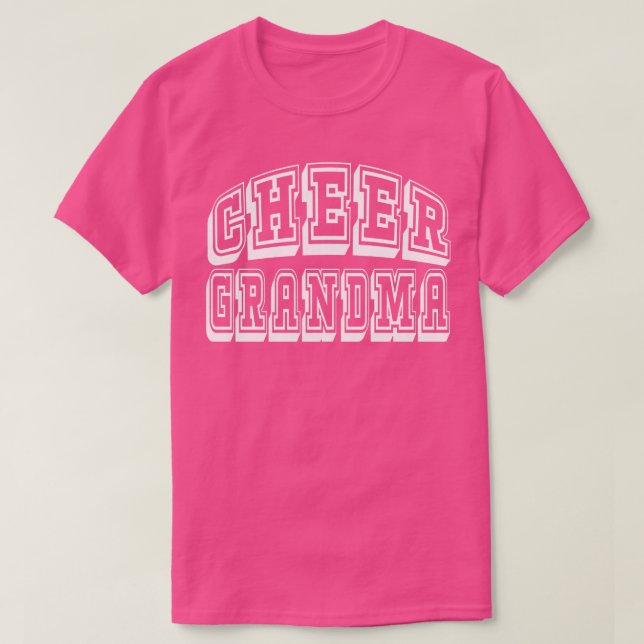 Camiseta Vovó Vovó Cheerleader Orgulhosa Avó (Frente do Design)
