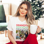Camiseta Vovó Vovô Família Imagem Colagem Natal<br><div class="desc">Celebrar o vínculo entre a vovó e seus netos com a foto da vovó família Collage natal T-Shirt. Esta camiseta personalizada permite criar uma bela colagem de até 8 fotos familiares queridas, fazer-a de uma maneira significativa e única de mostrar o amor e as memórias compartilhadas. Perfeito para o feriado,...</div>