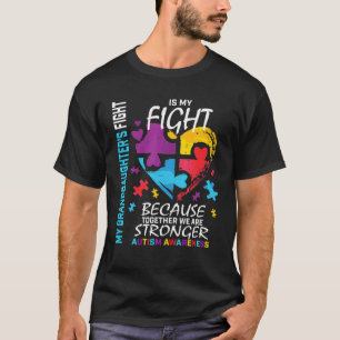 Camiseta Vovó Vovô Quebra-cabeça Azul Vovô Autismo A
