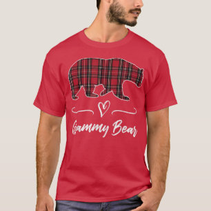 Camiseta Vovó Vovô Red Tartan Xadrez Diversão Cardíaca Vovô