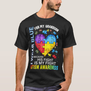Camiseta Vovô Vovó, Visto Azul Para Meu Avô Autismo