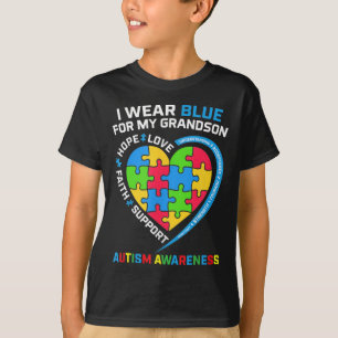 Camiseta Vovô Vovô, Visto Azul Para Meu Avô Autismo