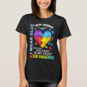 Camiseta Vovô Vovó, Visto Azul Para Meu Avô Autismo
