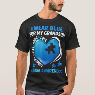 Camiseta Vovô Vovô, Visto Azul Para Meu Avô Autismo