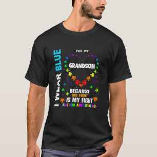 Camiseta Vovô Vovô, Visto Azul Para Meu Avô Autismo
