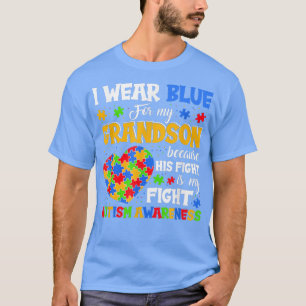 Camiseta Vovô Vovô, Visto Azul Para Meu Avô Autismo