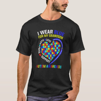 Camiseta Vovô Vovô, Visto Azul Para Meu Avô Autismo