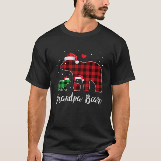 Camiseta Vovô Xadrez Vermelho Buffalo Matando Pajama Christ (Frente)