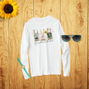 Camiseta Vovó's Babies Clothesline Fotos de Crianças