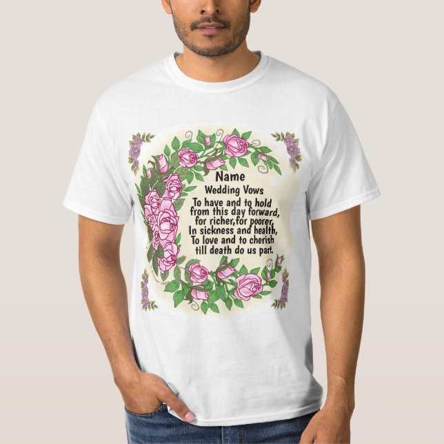 Camiseta Vows de Rosas adoráveis (Frente)