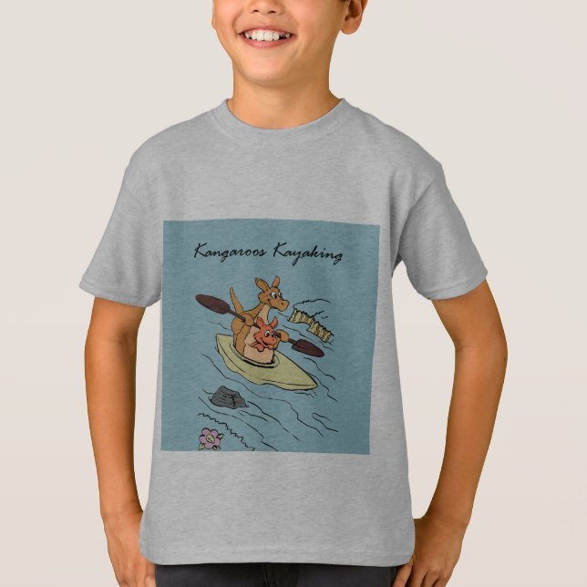Camiseta Voyage Viagem Kangaroo Blue Cartoonon (Frente)