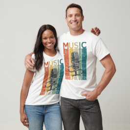 CAMISETA VOZ ALMA DESIGN DE MÚSICA VINTAGE