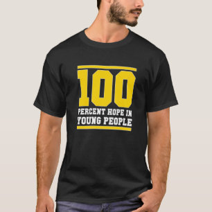 Camiseta Voz Da Juventude Hoje 100% Esperança Em Jovens