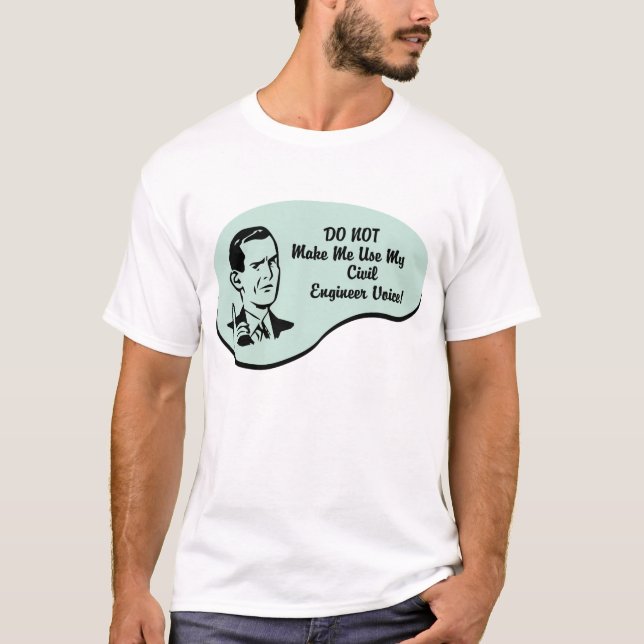 Camiseta Voz do engenheiro civil (Frente)