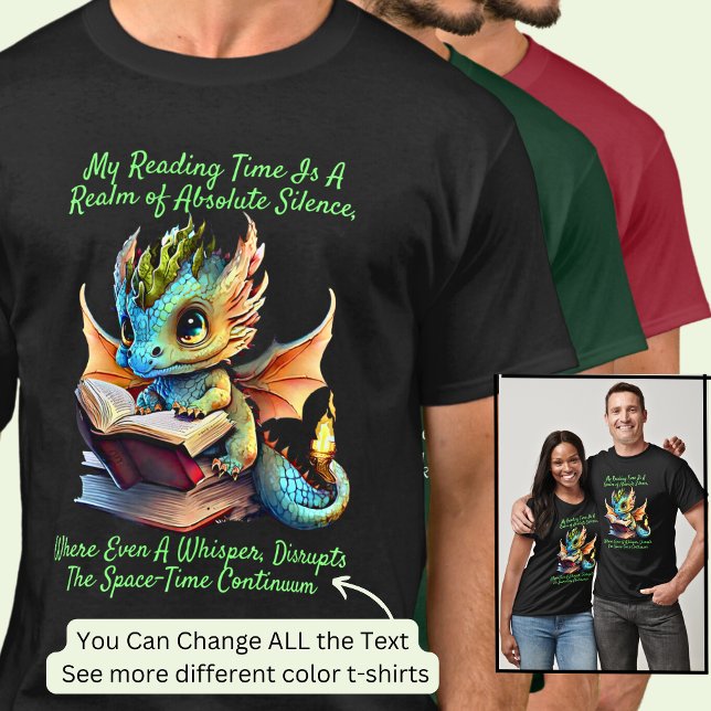 Camiseta Voz do Livro de Leitura do Dragão Bebê-Aqua Dourad (Criador carregado)