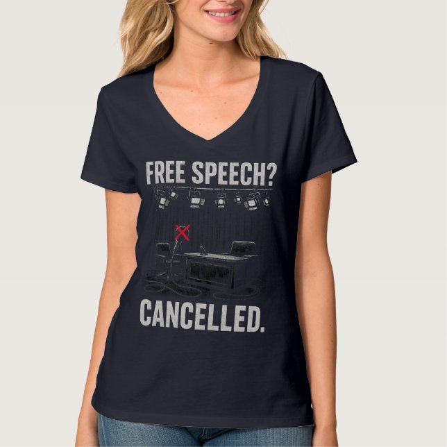 Camiseta Voz Livre Cancelada Protesto (Frente)