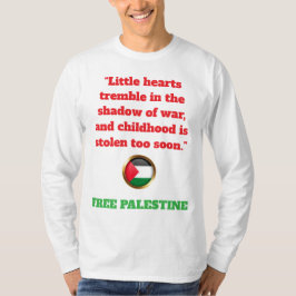 Camiseta Vozes da Palestina - Crimes Humanitários para Just