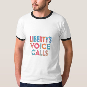 Camiseta Vozes de Chamadas de Ringer da Liberdade