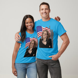 Camiseta VP Kamala Harris Bandeira da Unisex Liberdade