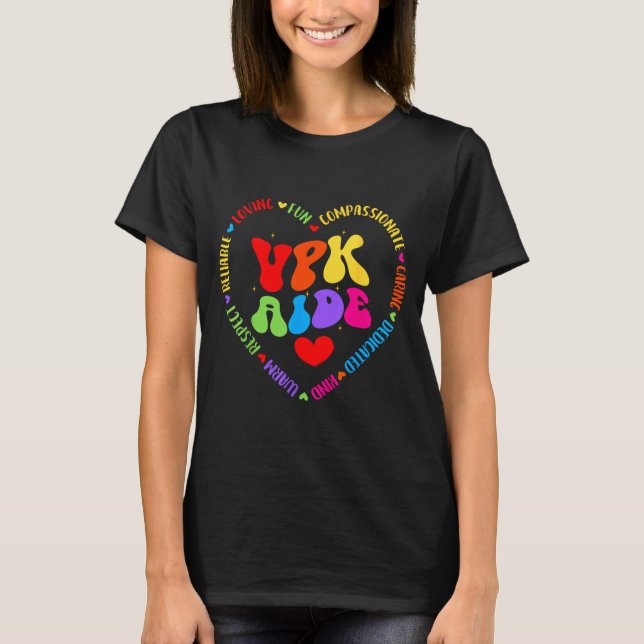 Camiseta Vpk Aide First Day Of Back To School Appreciation  (Frente)