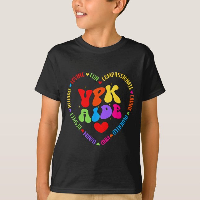 Camiseta Vpk Aide First Day Of Back To School Appreciation  (Frente)