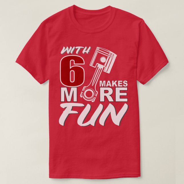 Camiseta VR6 Motor Tuning 6 cilindros Mais Divertido dizend (Frente do Design)