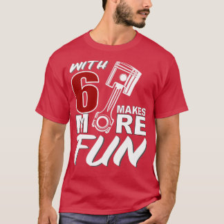 Camiseta VR6 Motor Tuning 6 cilindros Mais Divertido dizend