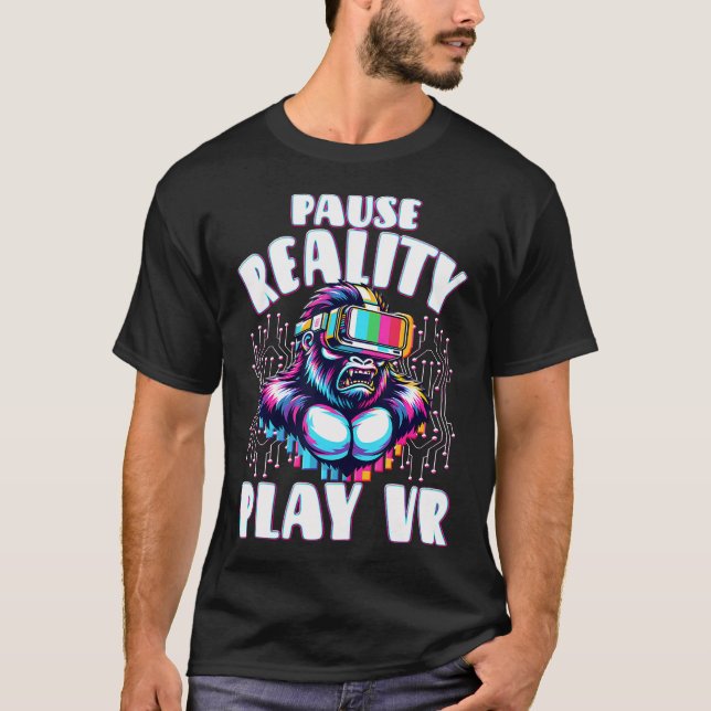 Camiseta Vr Gamer Vr Player Virtual Reality Vr Game Video G (Frente)