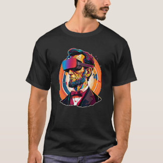 Camiseta VR Headset Abraham Lincoln Video Game Virtual Real