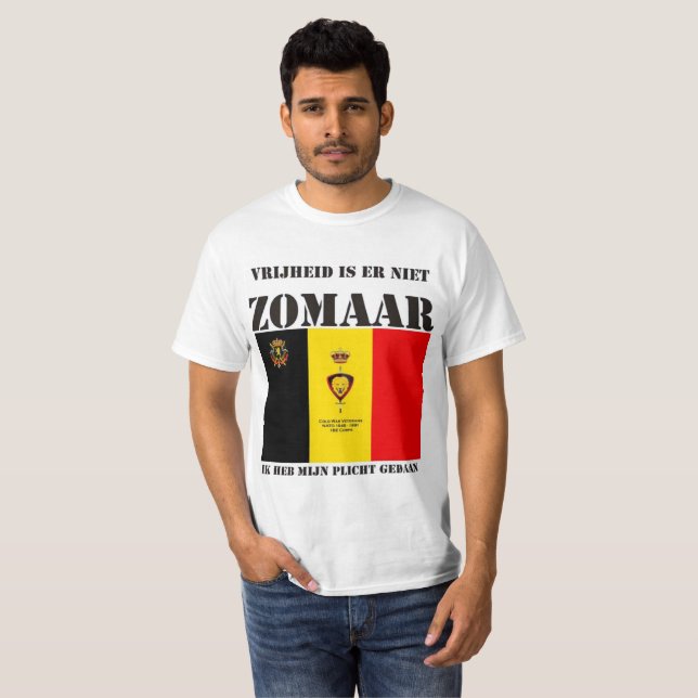 Camiseta Vrijheid is er niet zomaar (Frente Completa)